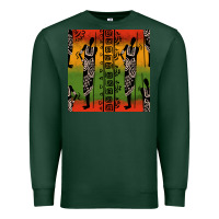 Sports Green african silhouette seamless pattern Premium Sweatshirt - BundleAndBundleShop