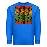 True Royal african silhouette seamless pattern Premium Sweatshirt - BundleAndBundleShop