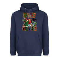 Navy Rex The Halls Heavyweight Hoodie - FaDigitalArtStudio