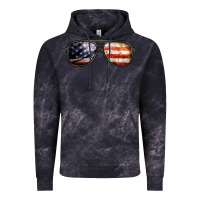 Cloud Black amerıcan flag glasses Vintage Hoodie - BarkalooDesign