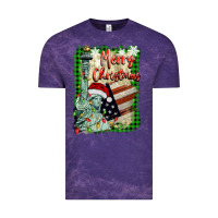 Cloud Purple merry christmas  statue of liberty Vintage Tee - BarkalooDesign