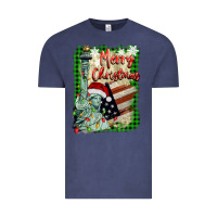 Vintage Denim merry christmas  statue of liberty Vintage Tee - BarkalooDesign