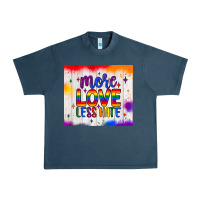 Midnight Navy more love less hate tumbler Urban Heavy Tee - JahusDesignShop