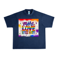 Navy more love less hate tumbler Urban Heavy Tee - JahusDesignShop