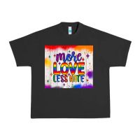 Pigment Black more love less hate tumbler Urban Heavy Tee - JahusDesignShop