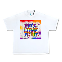 White more love less hate tumbler Urban Heavy Tee - JahusDesignShop