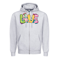 Heather Grey Easter Day Love Easter gnome Zipper Hoodie - OliviaCreatesArt