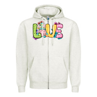 Oatmeal Heather Easter Day Love Easter gnome Zipper Hoodie - OliviaCreatesArt
