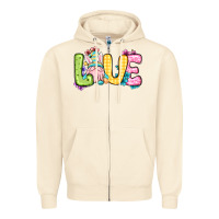 Sandshell Easter Day Love Easter gnome Zipper Hoodie - OliviaCreatesArt