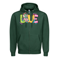 Sports Green Easter Day Love Easter gnome Zipper Hoodie - OliviaCreatesArt
