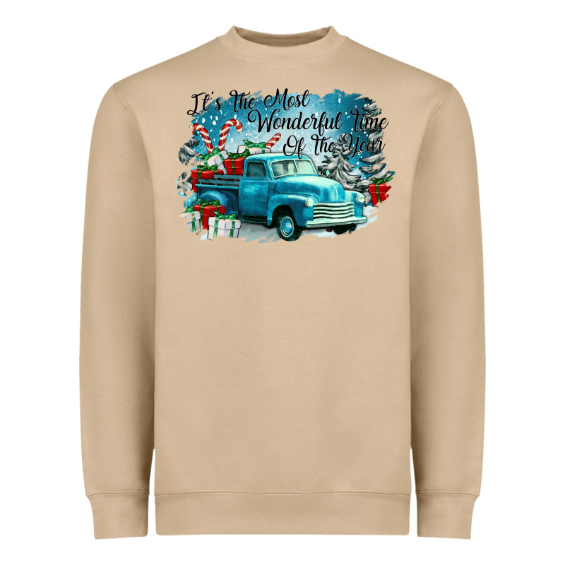Its The Wonderful Time Of The Year Truck Heavyweight Sweatshirt by CowGirlArtShop | Teevron