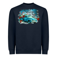 Navy its the wonderful time of the year truck Heavyweight Sweatshirt - CowGirlArtShop