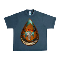 Midnight Navy leopard bullskull teardrop earrings Urban Heavy Tee - Jasminsmagicworld