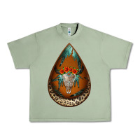 Leopard Bullskull Teardrop Earrings Urban Heavy Tee | Teevron