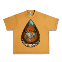 Peanut Butter leopard bullskull teardrop earrings Urban Heavy Tee - Jasminsmagicworld