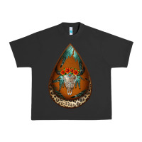 Pigment Black leopard bullskull teardrop earrings Urban Heavy Tee - Jasminsmagicworld