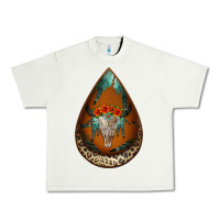 Pistachio leopard bullskull teardrop earrings Urban Heavy Tee - Jasminsmagicworld
