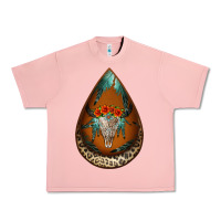 Salmon leopard bullskull teardrop earrings Urban Heavy Tee - Jasminsmagicworld