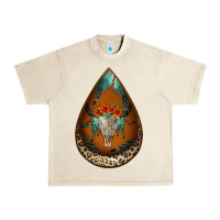 Sandshell leopard bullskull teardrop earrings Urban Heavy Tee - Jasminsmagicworld