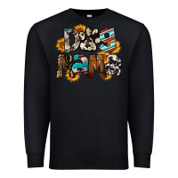 Black Dog Mama Premium Sweatshirt - FaDigitalArtStudio