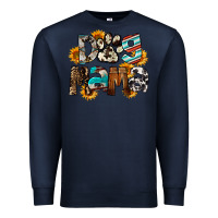 Navy Dog Mama Premium Sweatshirt - FaDigitalArtStudio