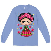 Colony Blue Mexican Girl Long Sleeve Tee - texasbilliewilder