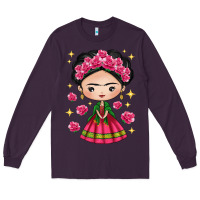 Plum Mexican Girl Long Sleeve Tee - texasbilliewilder