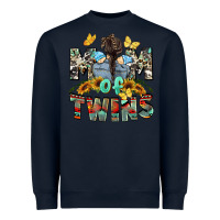 Navy mom of twins boys mother's day Heavyweight Sweatshirt - CowGirlArtShop