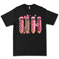 Black valentine' day teacher school pencils Premium Tee - MaliasSmallBusiness