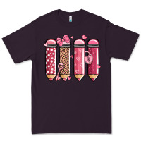 Plum valentine' day teacher school pencils Premium Tee - MaliasSmallBusiness
