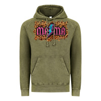 Vintage Olive Leopard Mama Lightning Vintage Hoodie - RanaPortraitStore