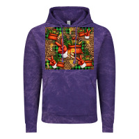 Cloud Purple Christmas Santa Claus peace hand Vintage Hoodie - Jasminsmagicworld