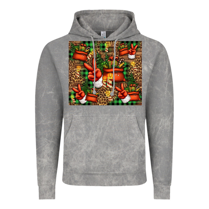 Christmas Santa Claus Peace Hand Vintage Hoodie by Jasminsmagicworld | Teevron