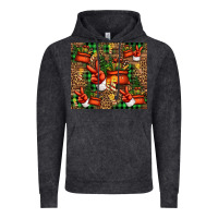 Vintage Black Christmas Santa Claus peace hand Vintage Hoodie - Jasminsmagicworld