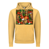Vintage Mustard Christmas Santa Claus peace hand Vintage Hoodie - Jasminsmagicworld