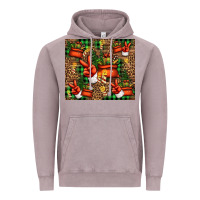 Vintage Zinc Christmas Santa Claus peace hand Vintage Hoodie - Jasminsmagicworld
