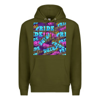 Army Green pride tribe seamless pattern Premium Hoodie - FaDigitalArtStudio