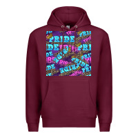 Burgundy pride tribe seamless pattern Premium Hoodie - FaDigitalArtStudio