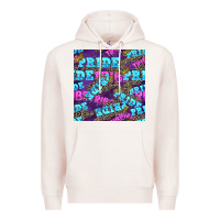 Pale Pink pride tribe seamless pattern Premium Hoodie - FaDigitalArtStudio