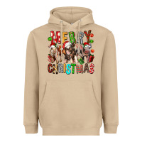 Merry Christmas Pigs Heavyweight Hoodie | Teevron