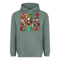 Sage Merry christmas pigs Heavyweight Hoodie - FaDigitalArtStudio