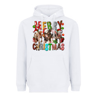 White Merry christmas pigs Heavyweight Hoodie - FaDigitalArtStudio