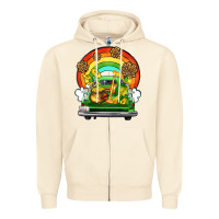 Sandshell St. Patrick's Day truck Zipper Hoodie - OliviaCreatesArt
