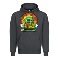 Smoke St. Patrick's Day truck Zipper Hoodie - OliviaCreatesArt