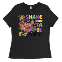 Black shake your tail feathers Ladies Tee - MaliasSmallBusiness