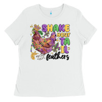 White shake your tail feathers Ladies Tee - MaliasSmallBusiness