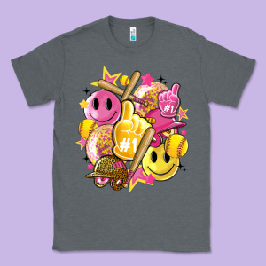 Retro Softball Classic Tee Designed By Artiststas