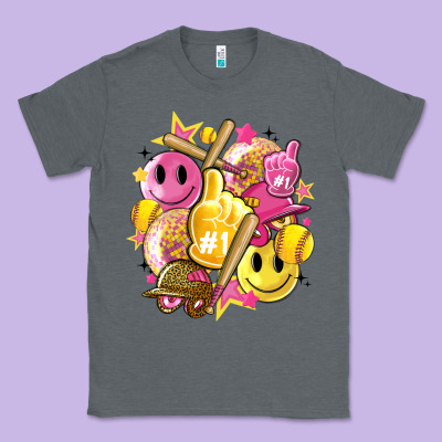 Retro Softball Classic Tee Designed By Artiststas