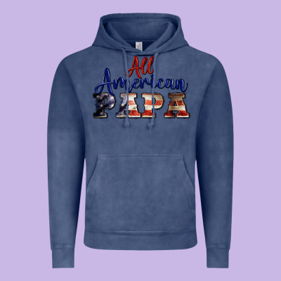 All American Papa Vintage Hoodie Designed By Barkaloodesign