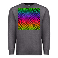 Charcoal Heather colorful zebra seamless pattern Premium Sweatshirt - BundleAndBundleShop